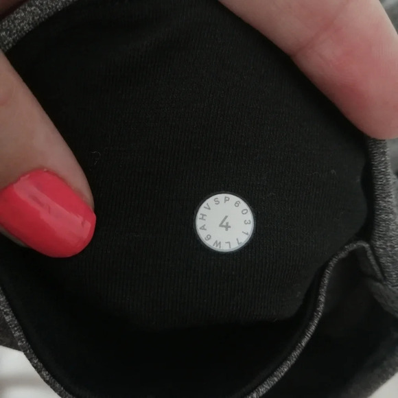 Lululemon Train Times 17" Crop High Rise Leggings Heathered Gray with Mesh 4 - Picture 11 of 13